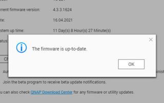 QNAP firmware is up-to-date